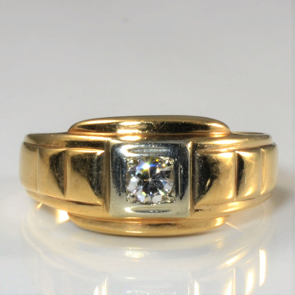 Gypsy Set Diamond Ring | 0.18ct | SZ 9.5 |