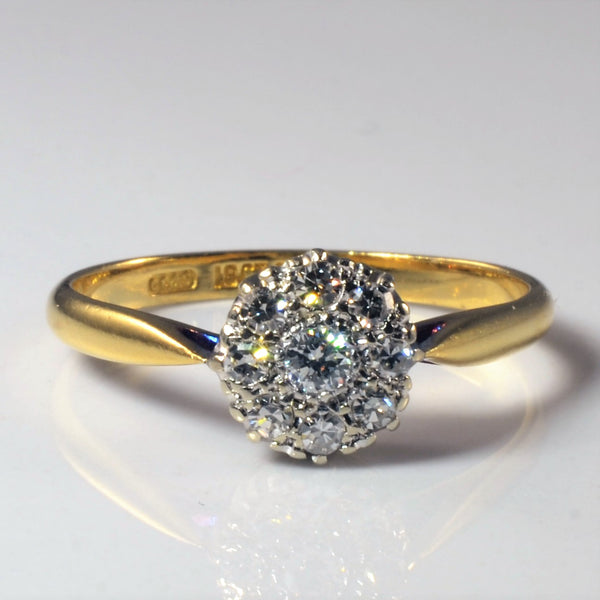 1950s Cluster Set Diamond Ring | 0.20ctw | SZ 7 |