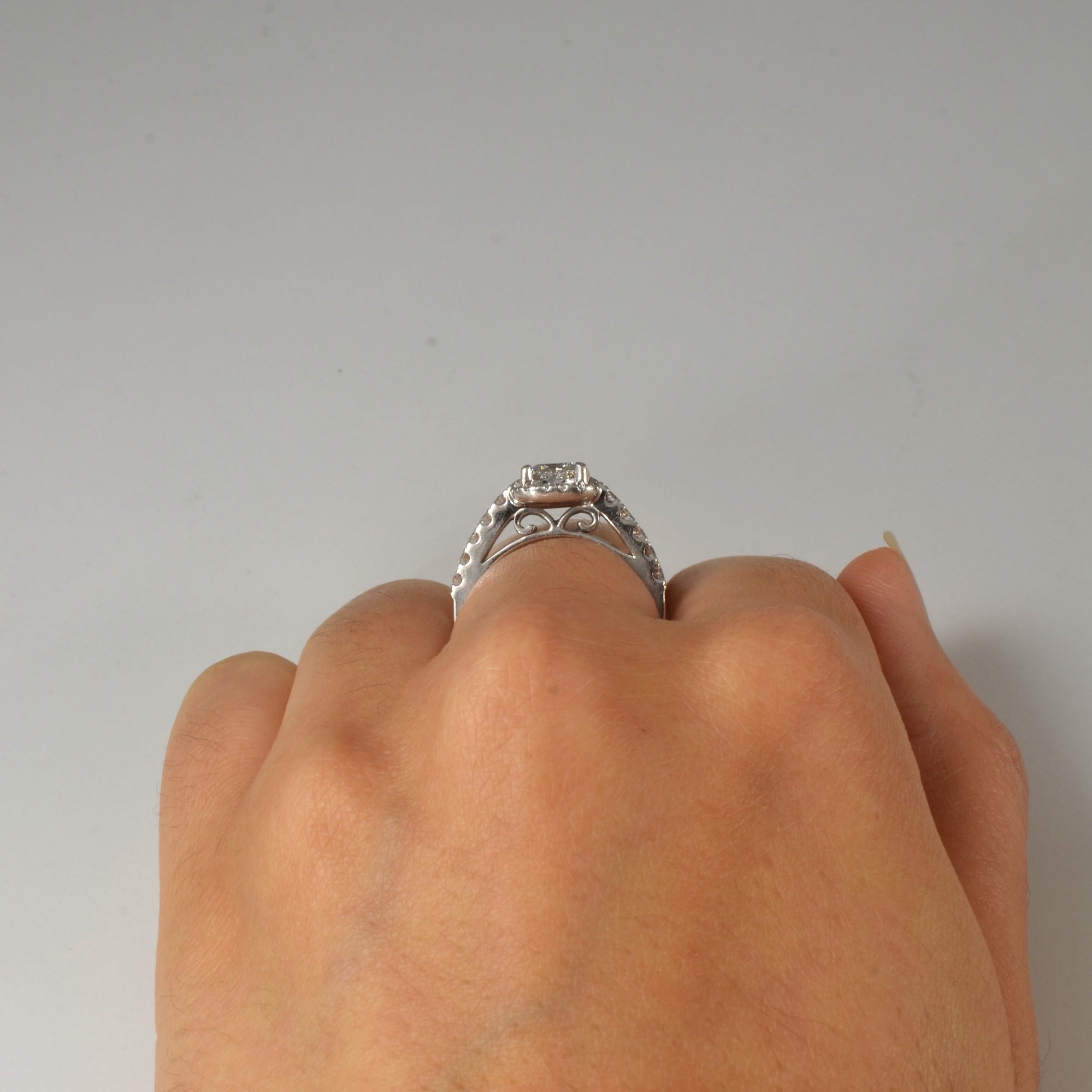Princess Halo Diamond Engagement Ring | 1.26ctw | SZ 6 |