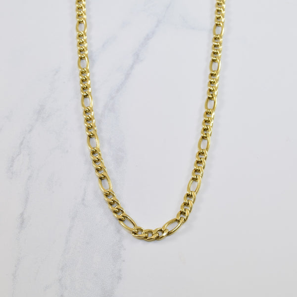 10k Yellow Gold Figaro Chain | 24