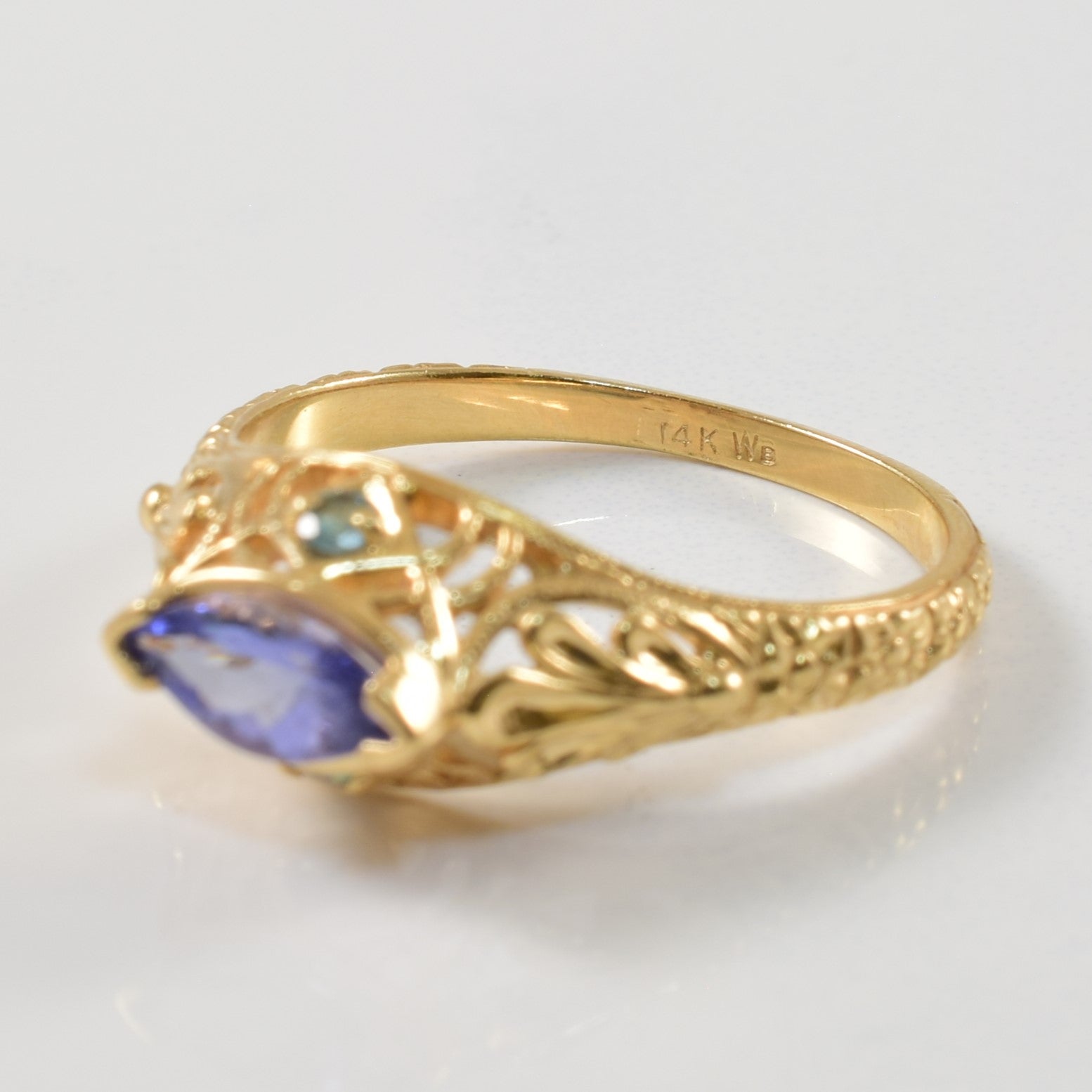 Ornate Tanzanite & Chrysoberyl Ring | 0.40ctw | SZ 8 |