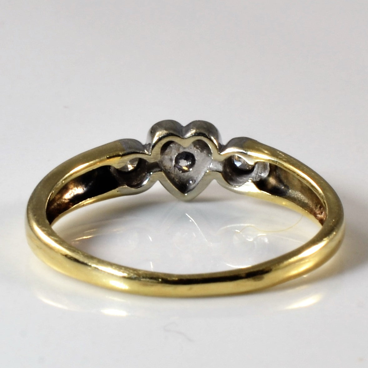Bezel Set Diamond Heart Ring | 0.10ctw | SZ 6 |