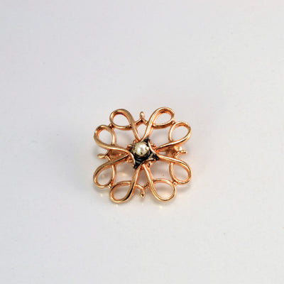 Textured Pearl Vintage Brooch
