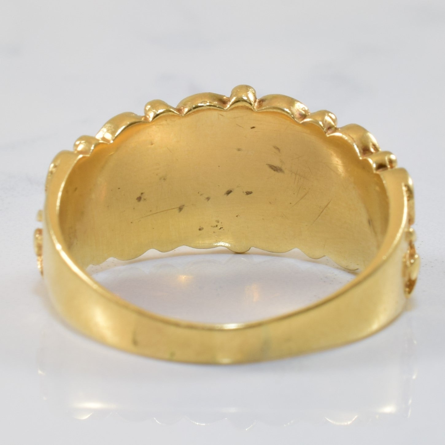 Bezel Set Filigree Garnet Ring | 1.00ctw | SZ 10.5 |