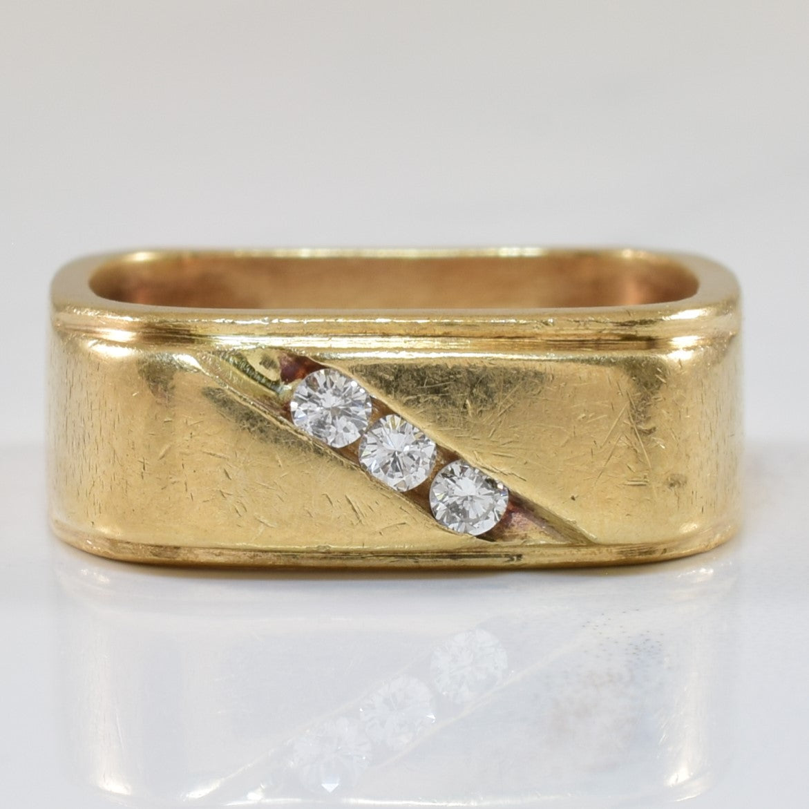 Channel Set Diamond Square Band | 0.10ctw | SZ 7.25 |