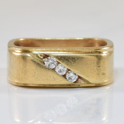 Channel Set Diamond Square Band | 0.10ctw | SZ 7.25 |