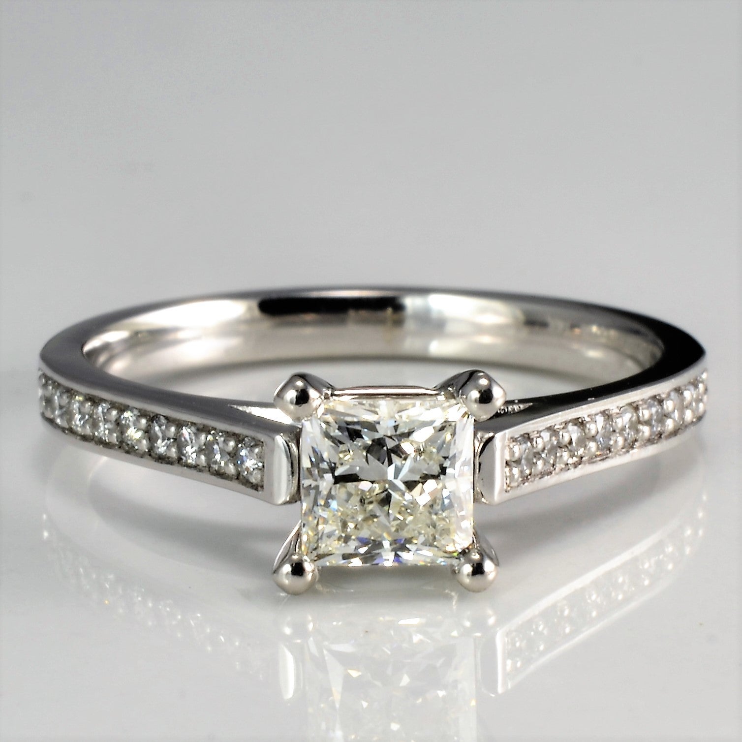 Princess Diamond with Accents Engagement Ring | 0.66 ctw, SZ 6 |