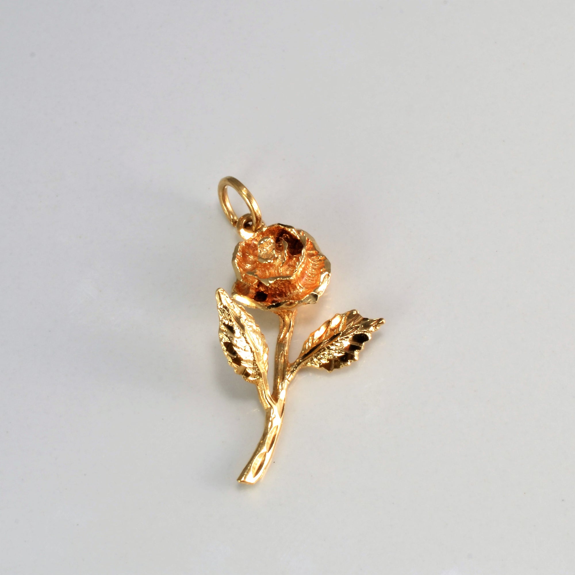 Rose Flower Gold Pendant