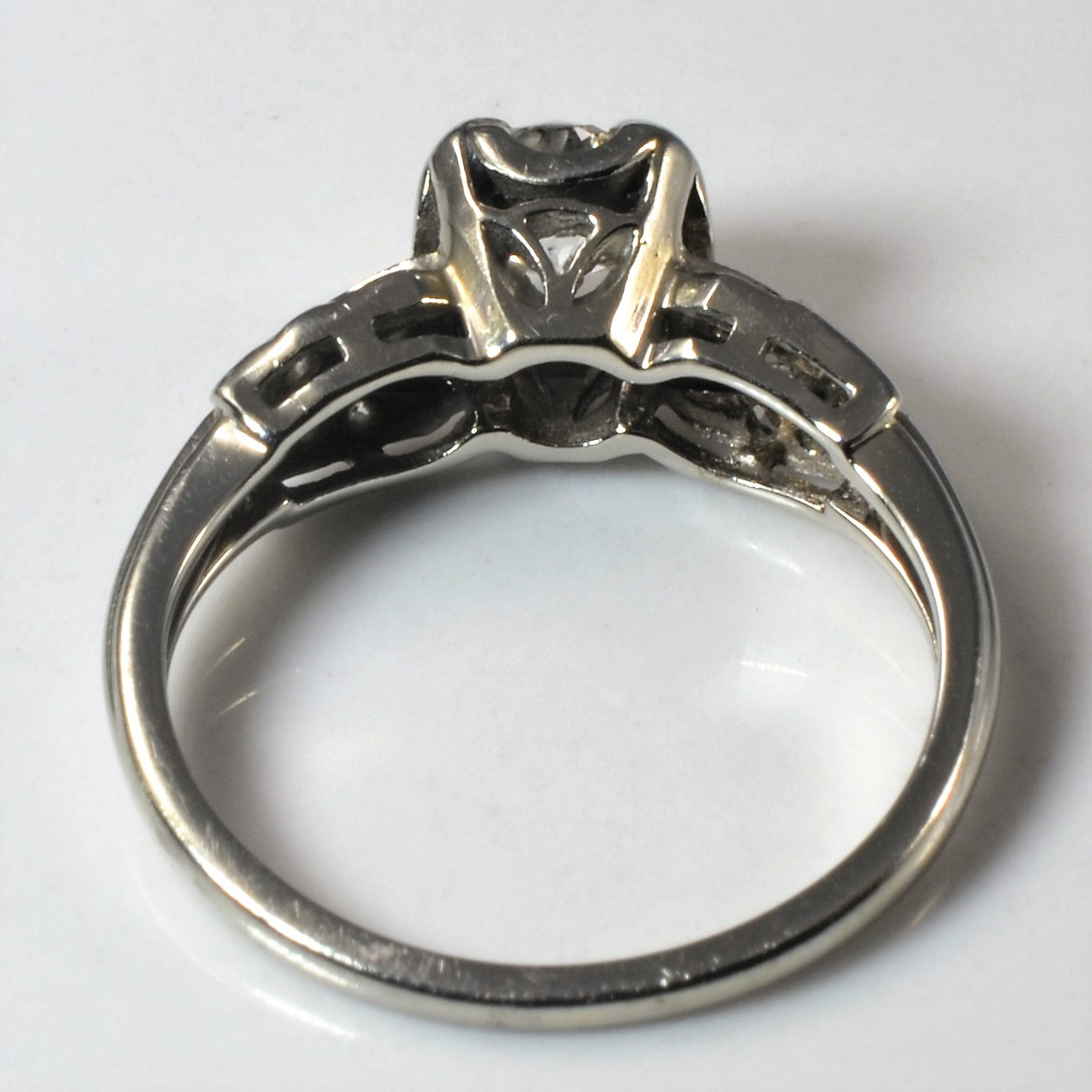 Intricate 1940s Engagement Ring | 0.46ctw | SZ 5 |