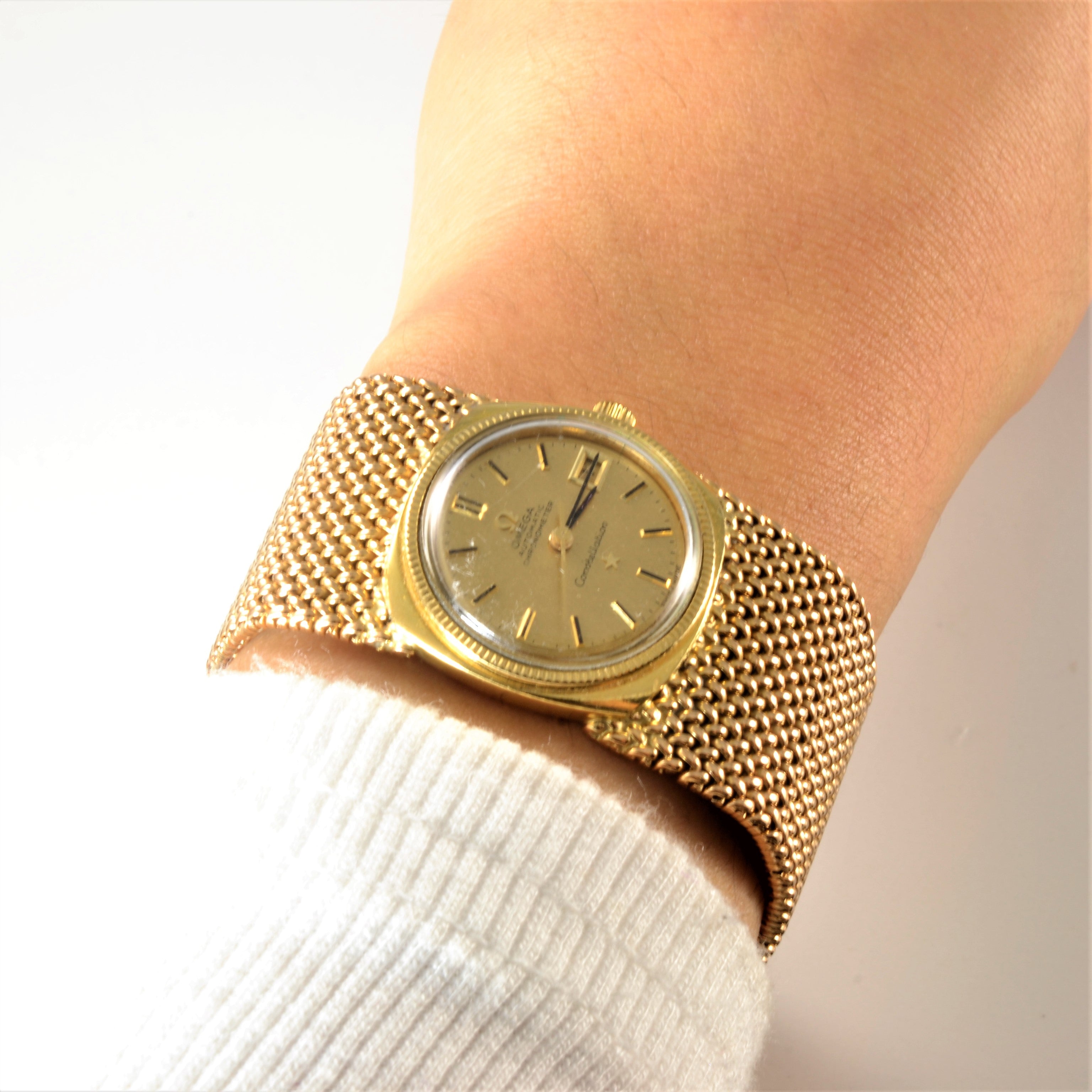 Omega constellation watch gold sale