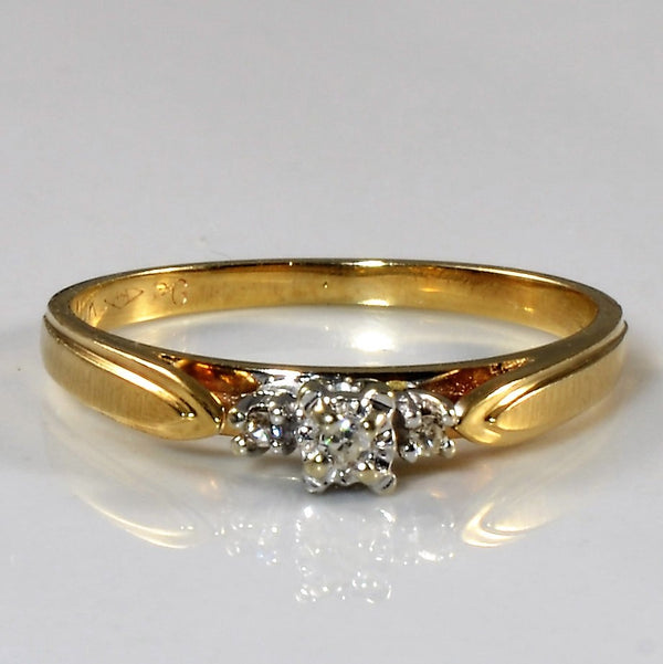 Three Stone Diamond Ring | 0.045ctw | SZ 5.5 |