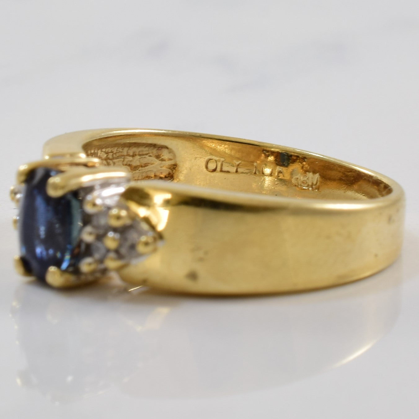 Sapphire & Diamond Engagement Ring | 0.06ctw, 0.60ct | SZ 6.75 |