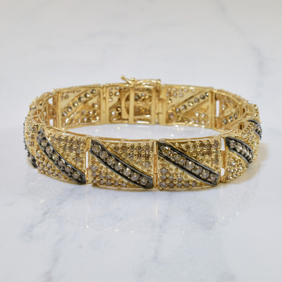 Champagne Diamond Link Bracelet | 6.65ctw | 7