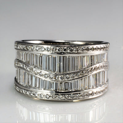 Cluster Diamond Wide Band Ring | 0.86 ctw, SZ 5.75 |