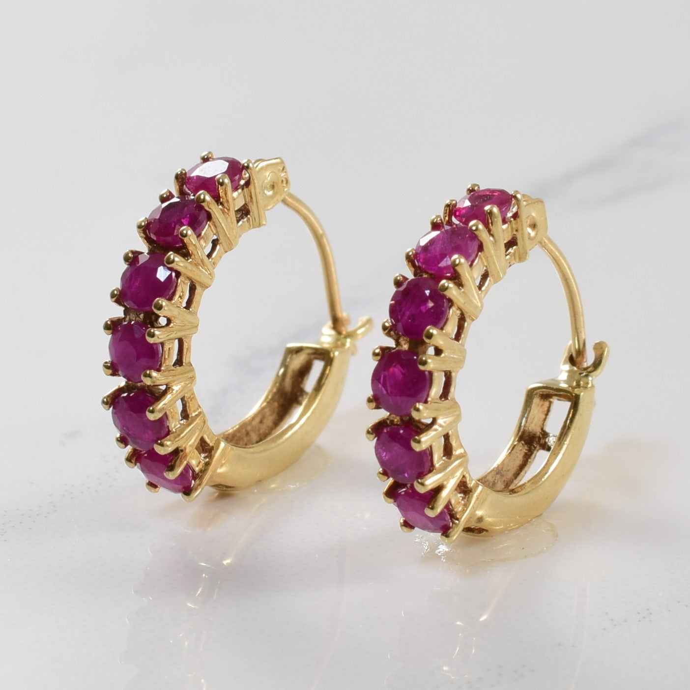 Ruby Huggie Earrings | 1.20ctw |