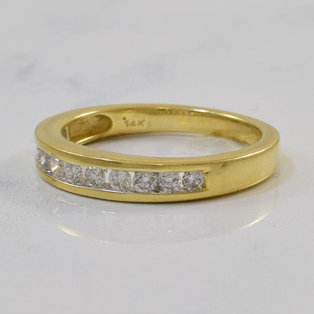Yellow Gold Semi Eternity Ring | 0.28ctw | SZ 7 |