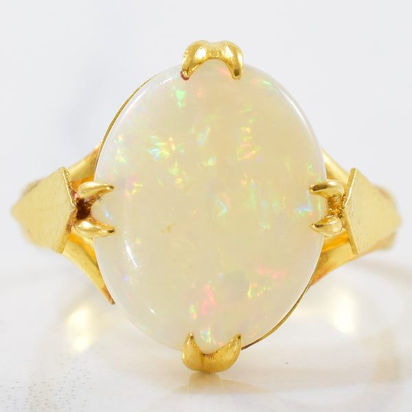 Oval Opal Solitaire Ring | 2.00ct | SZ 4.5 |