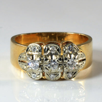 Two Tone Gold Diamond Ring | 0.16ctw | SZ 7.25 |