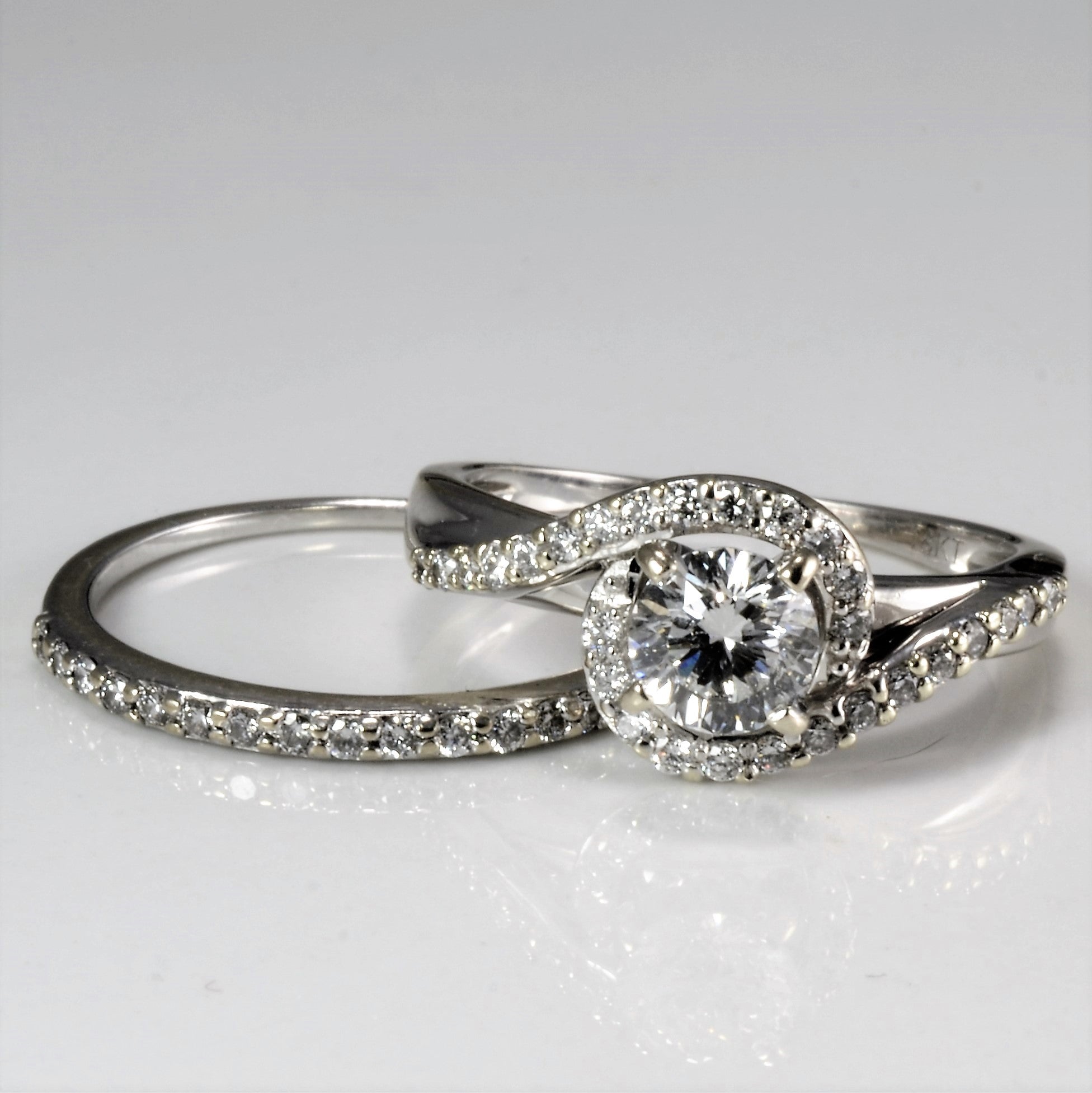 Pave Diamond Engagement Ring | 0.57 ctw, SZ 5.25 |