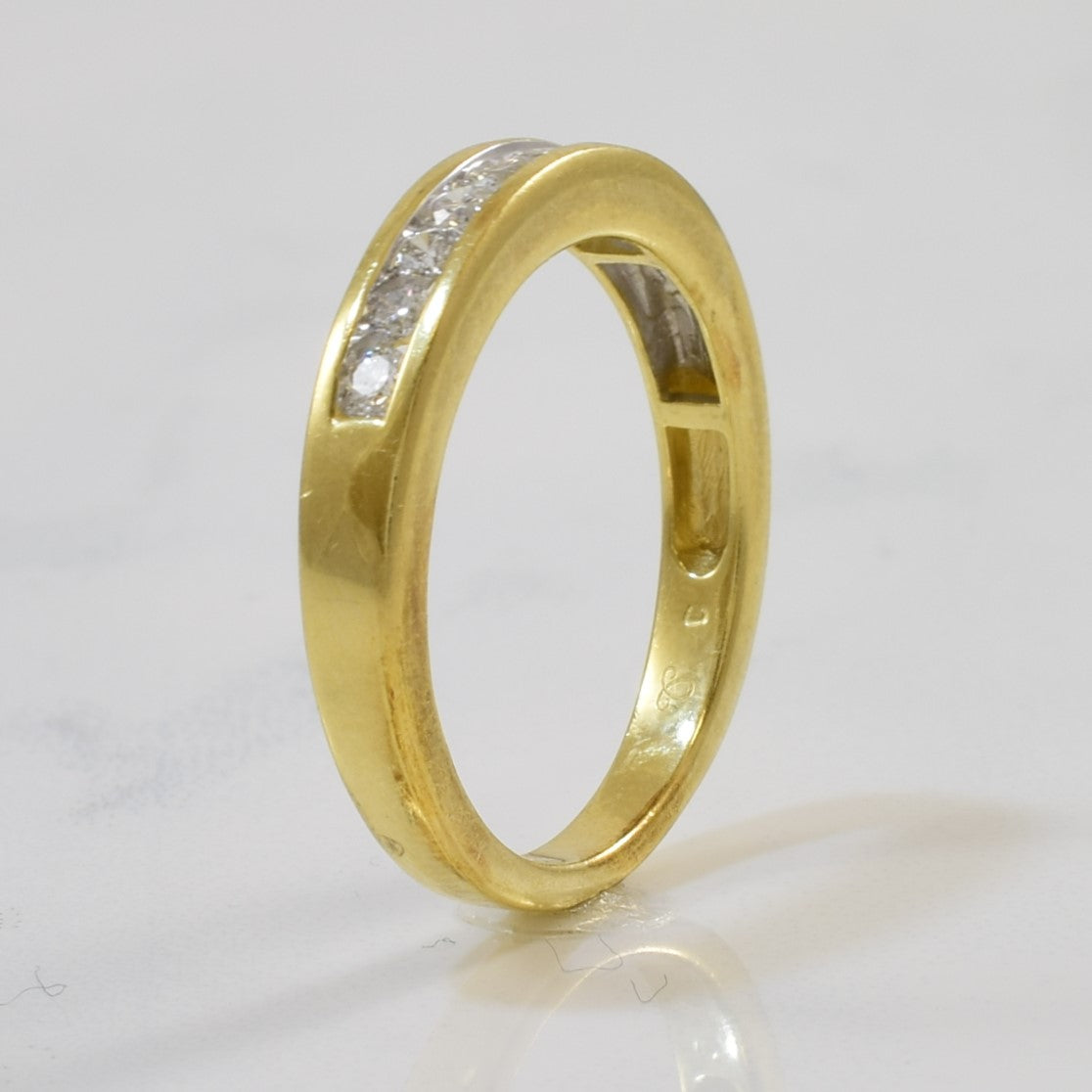 Yellow Gold Semi Eternity Ring | 0.28ctw | SZ 7 |