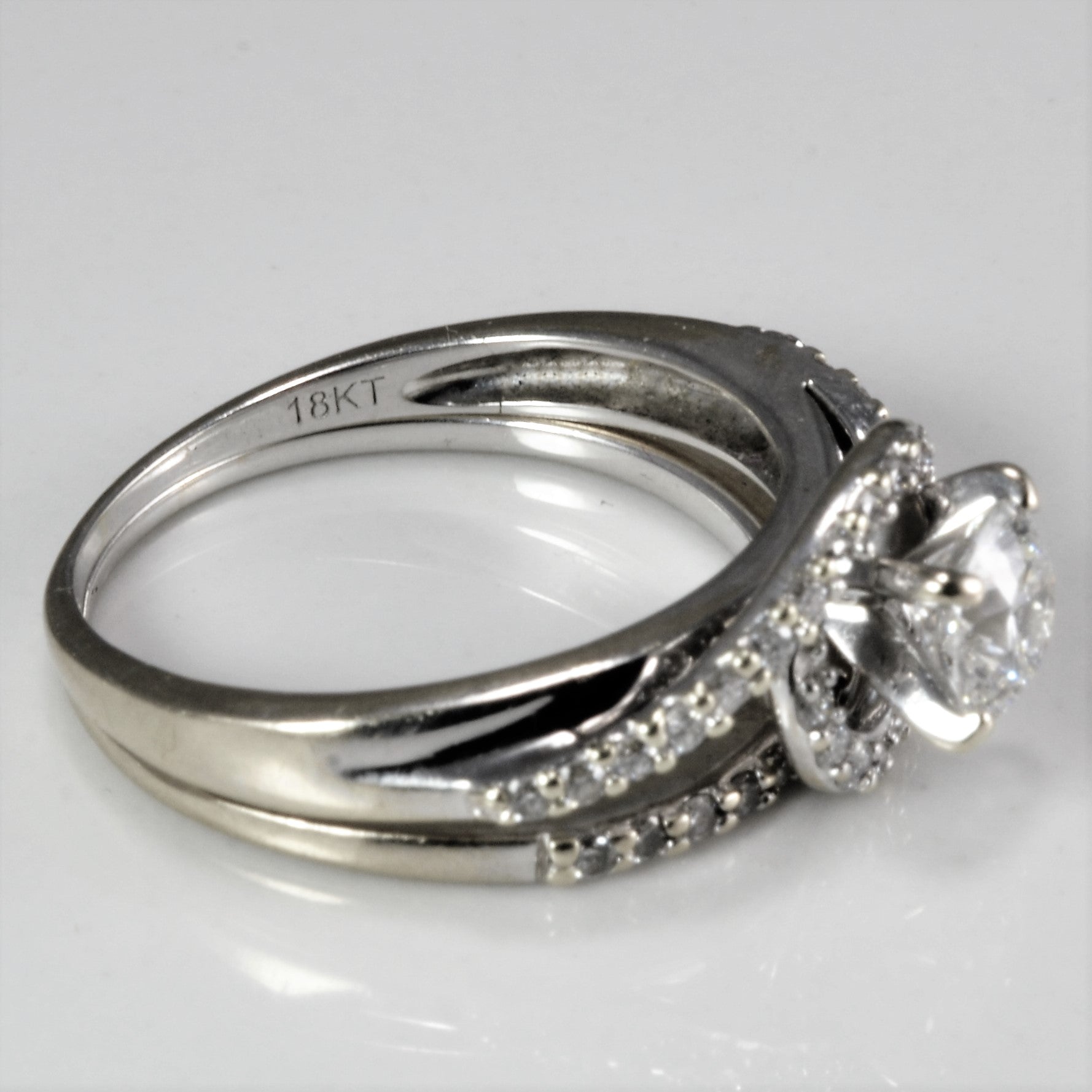 Pave Diamond Engagement Ring | 0.57 ctw, SZ 5.25 |