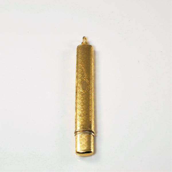 Antique Gold Toothpick Holder Pendant |