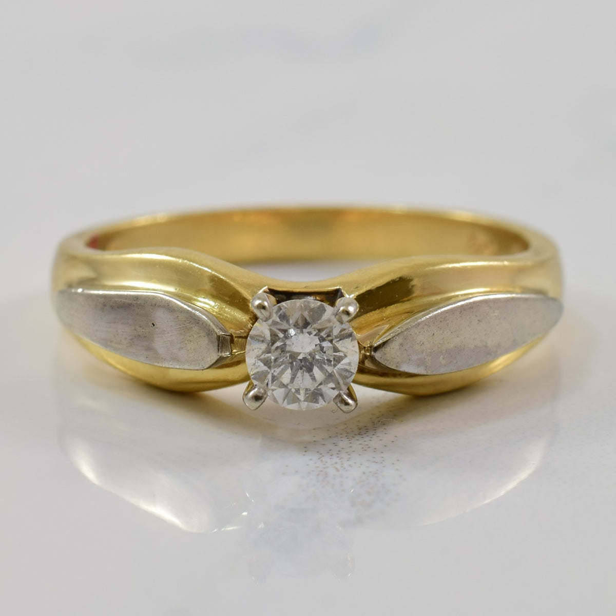 High Set Solitaire Diamond Ring | 0.22ct | SZ 7