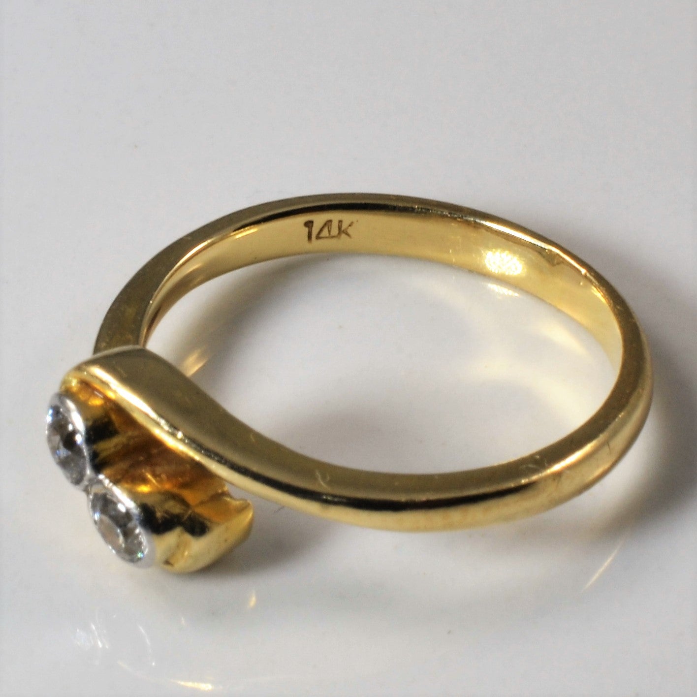 Modified Edwardian Two Stone Ring | 0.12ctw | SZ 5.5 |