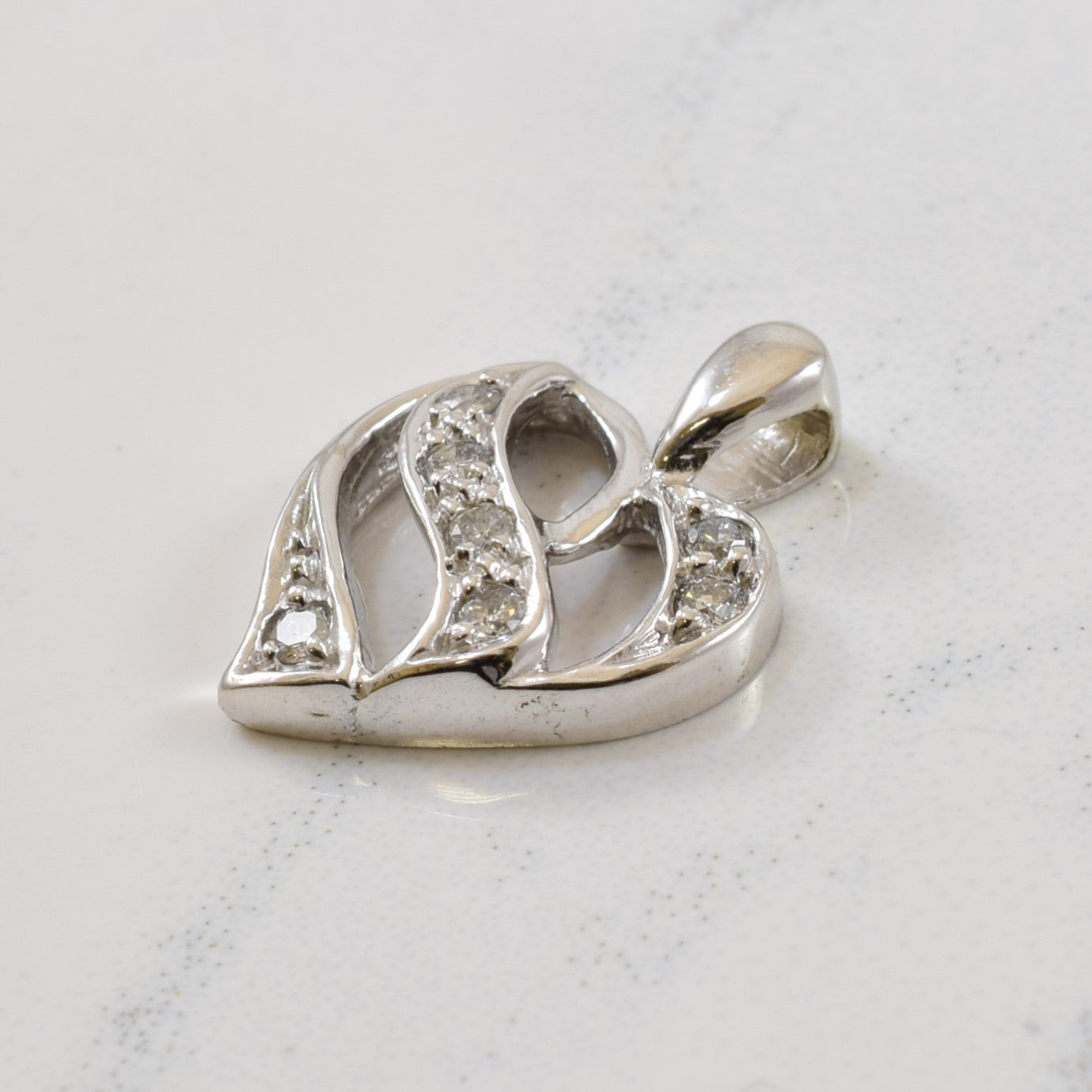 Diamond Wave Heart Pendant | 0.12ctw |