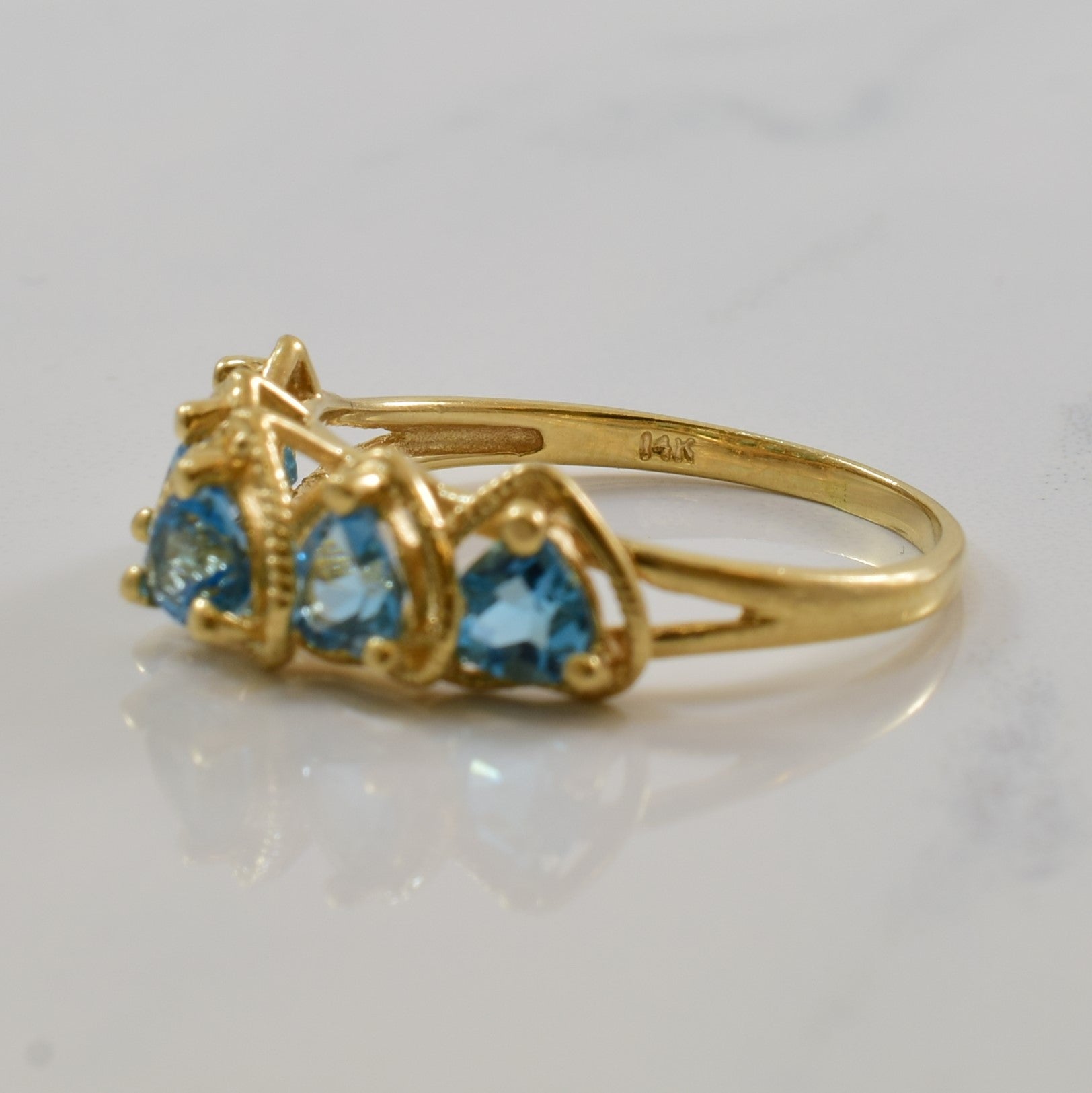 Five Stone Blue Topaz Ring | 2.00ctw | SZ 6.75 |