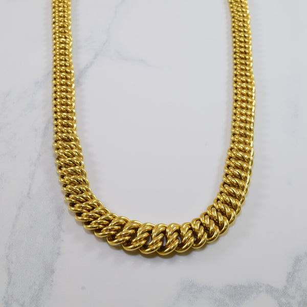 Graduated Double Link Chain Necklace | 18