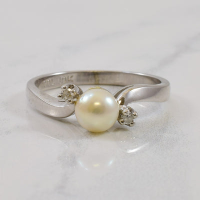 Diamond & Pearl Bypass Ring | 1.00ct, 0.04ctw | SZ 6.5 |