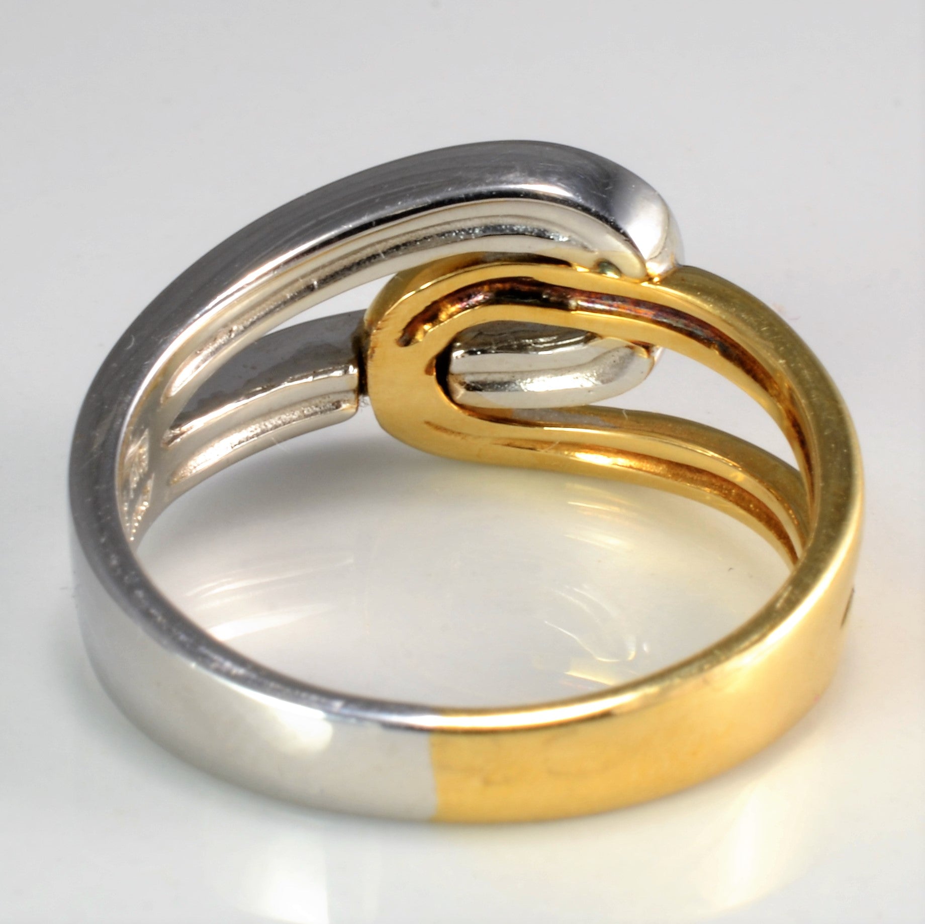 Two- Tone Gold Bypass Ring | SZ 6.75 |