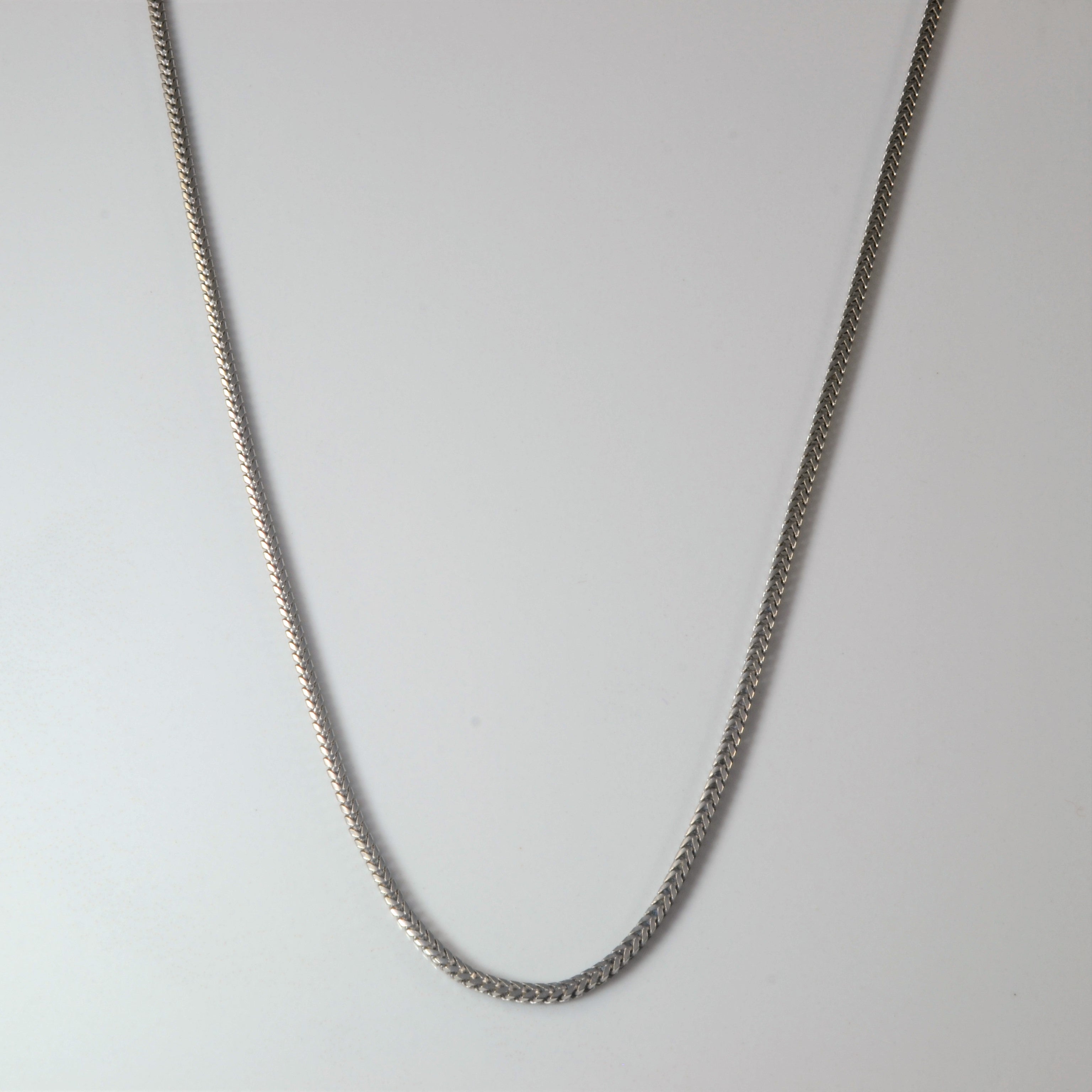 White Gold Wheat Chain | 23"|