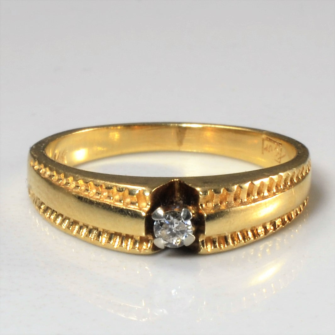 Solitaire Diamond Ring | 0.04ct | SZ 4 |