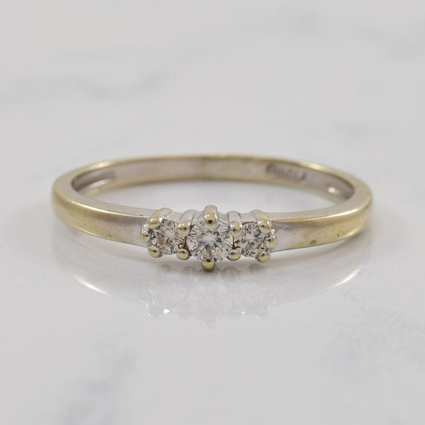 Three Stone Diamond Ring | 0.10ctw | SZ 6.5 |
