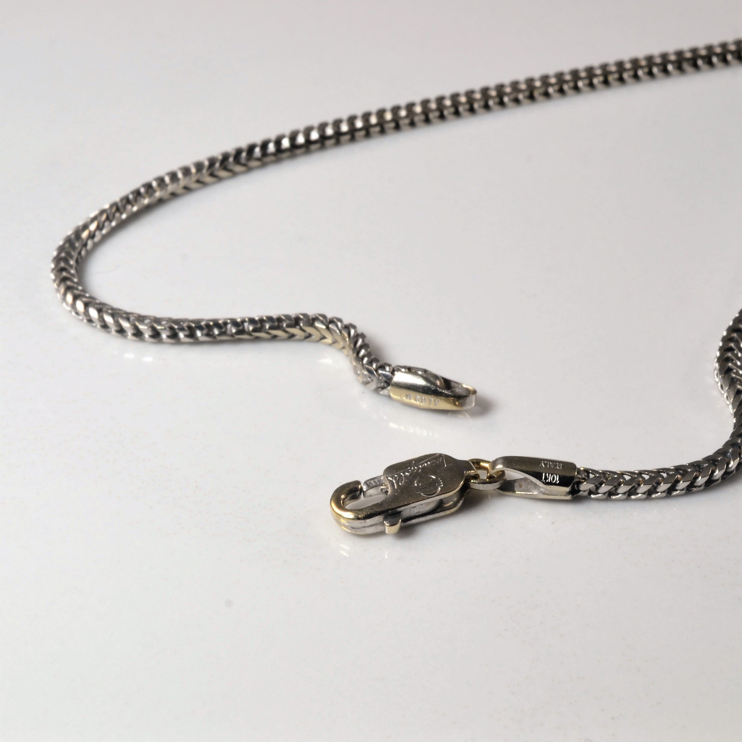 White Gold Wheat Chain | 23"|