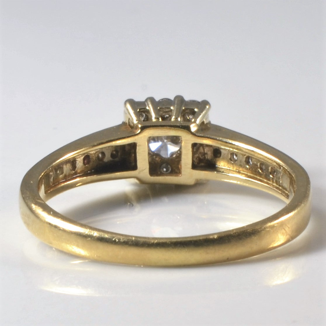 Pave Illusion Diamond Engagement Ring | 0.50ctw | SZ 7.75 |