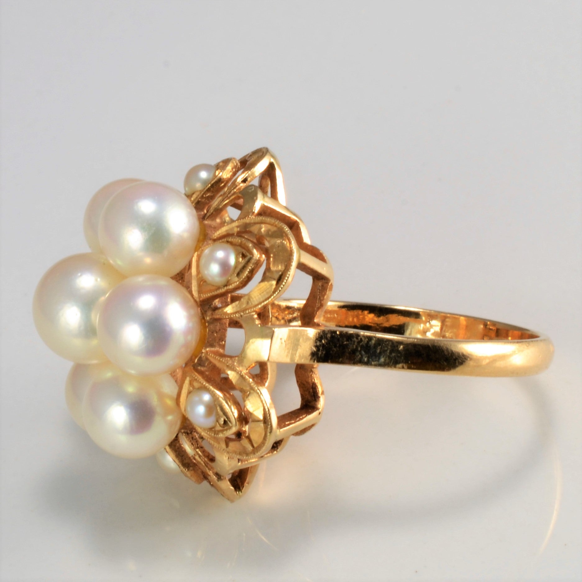 Cluster Pearl Vintage Ring | SZ 6.25 |