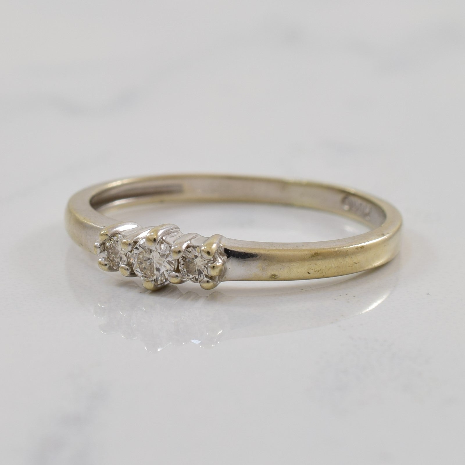 Three Stone Diamond Ring | 0.10ctw | SZ 6.5 |