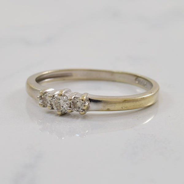 Three Stone Diamond Ring | 0.10ctw | SZ 6.5 |