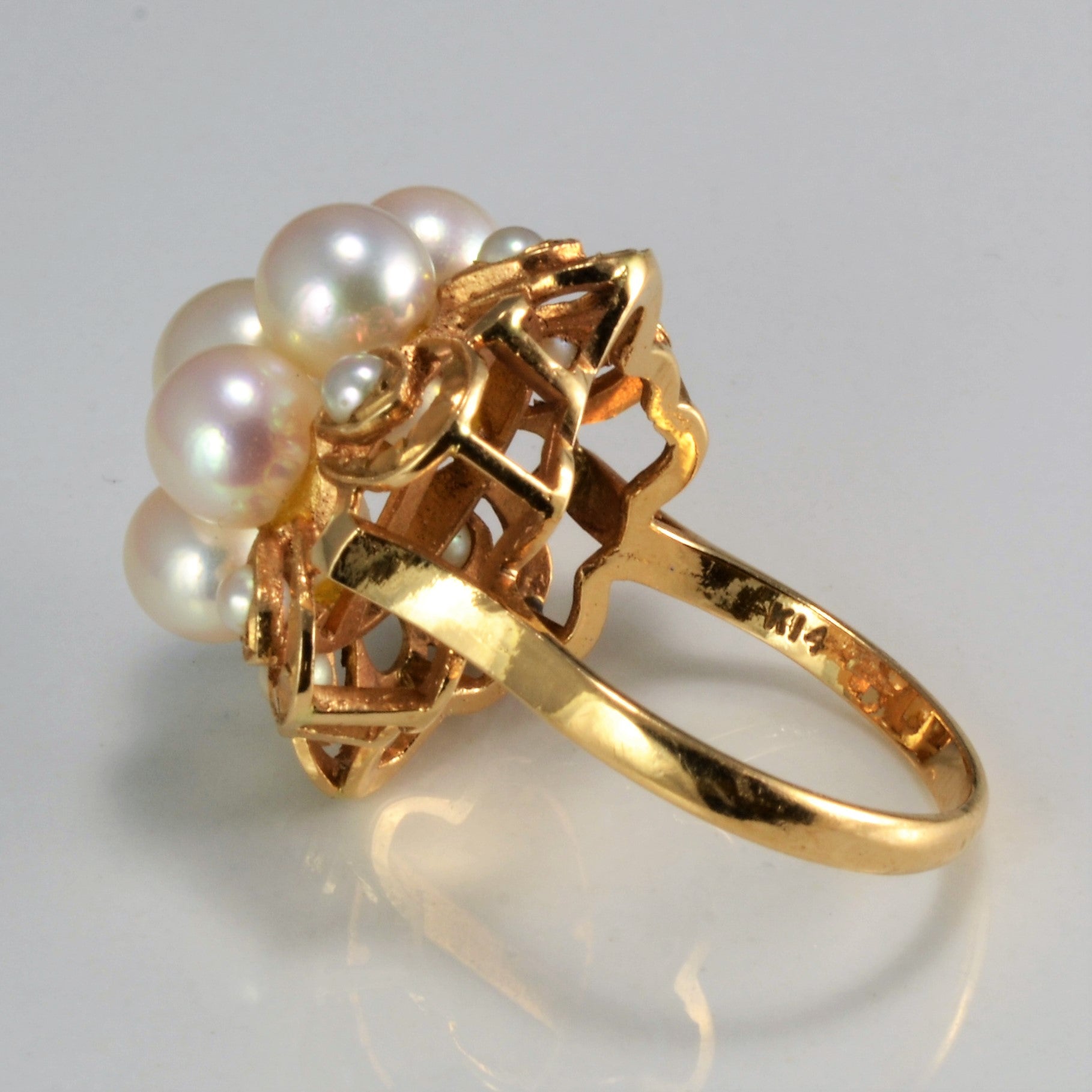 Cluster Pearl Vintage Ring | SZ 6.25 |