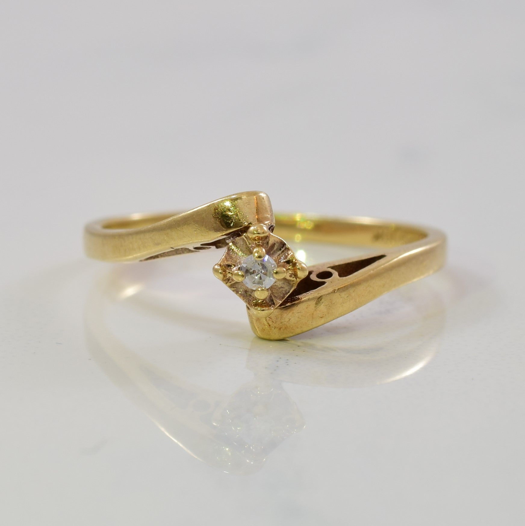 Filigree Bypass Diamond Ring | 0.02ct | SZ 5.75 |