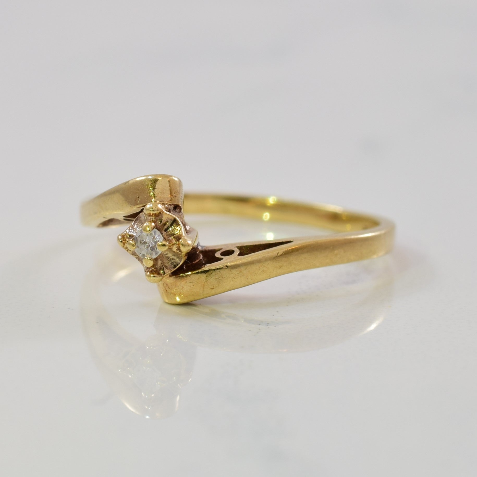 Filigree Bypass Diamond Ring | 0.02ct | SZ 5.75 |