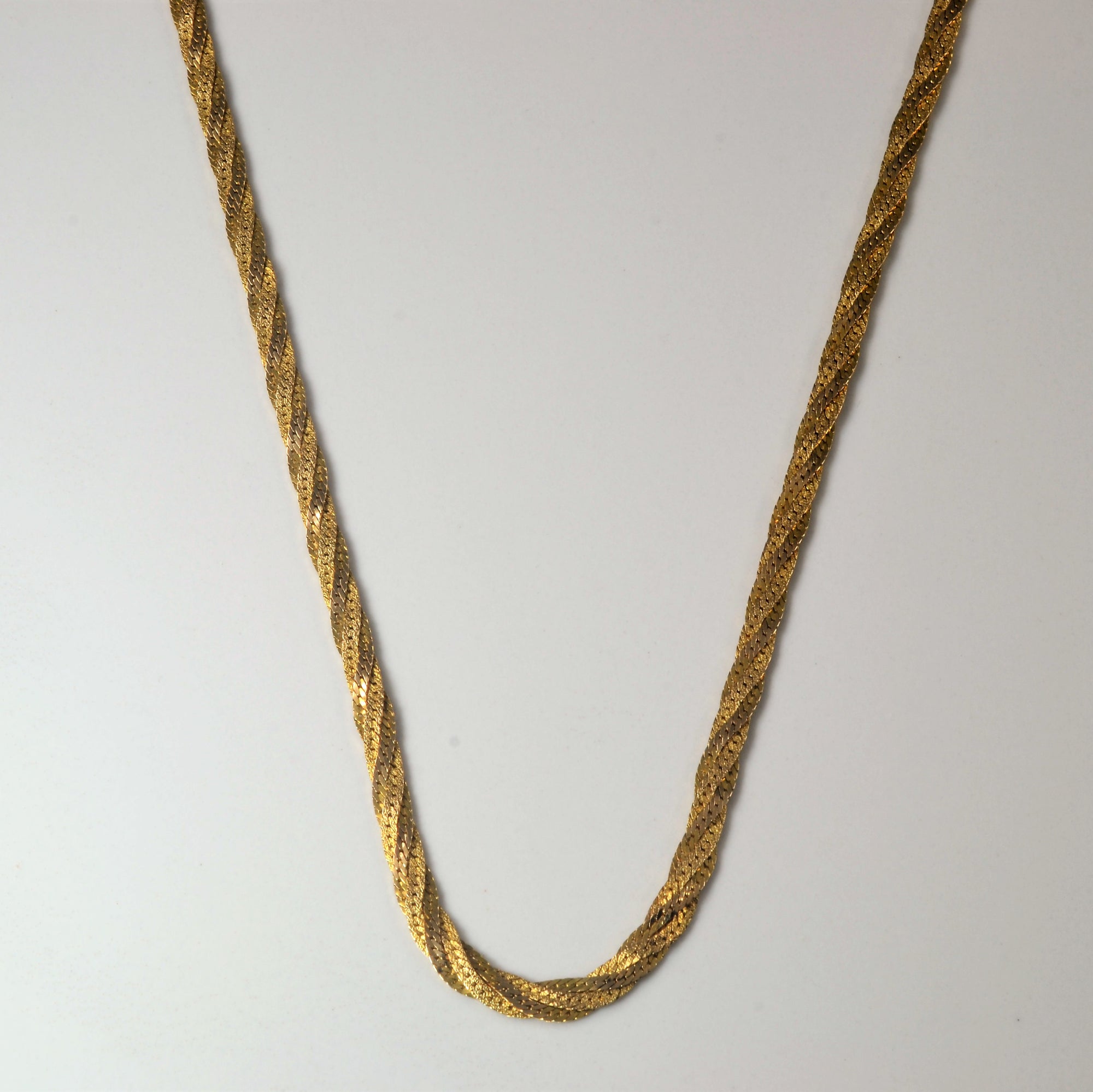 14k gold 2024 braided necklace