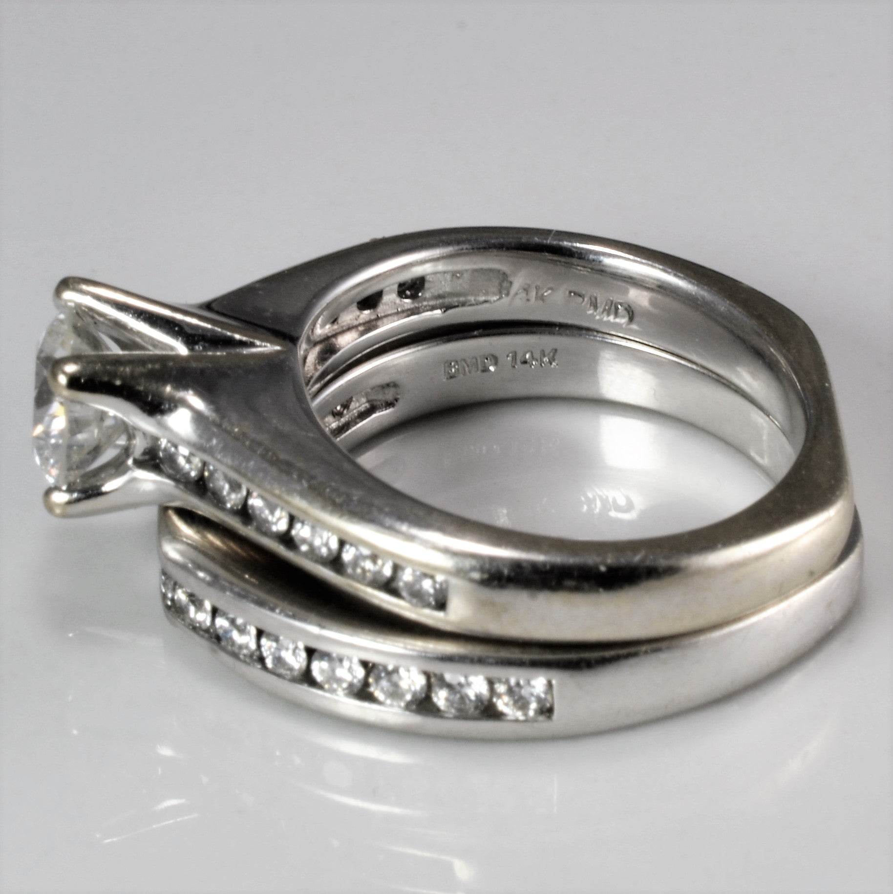Channel Canadian Diamond Engagement Ring Set | 1.24 ctw, SZ 4.5 |