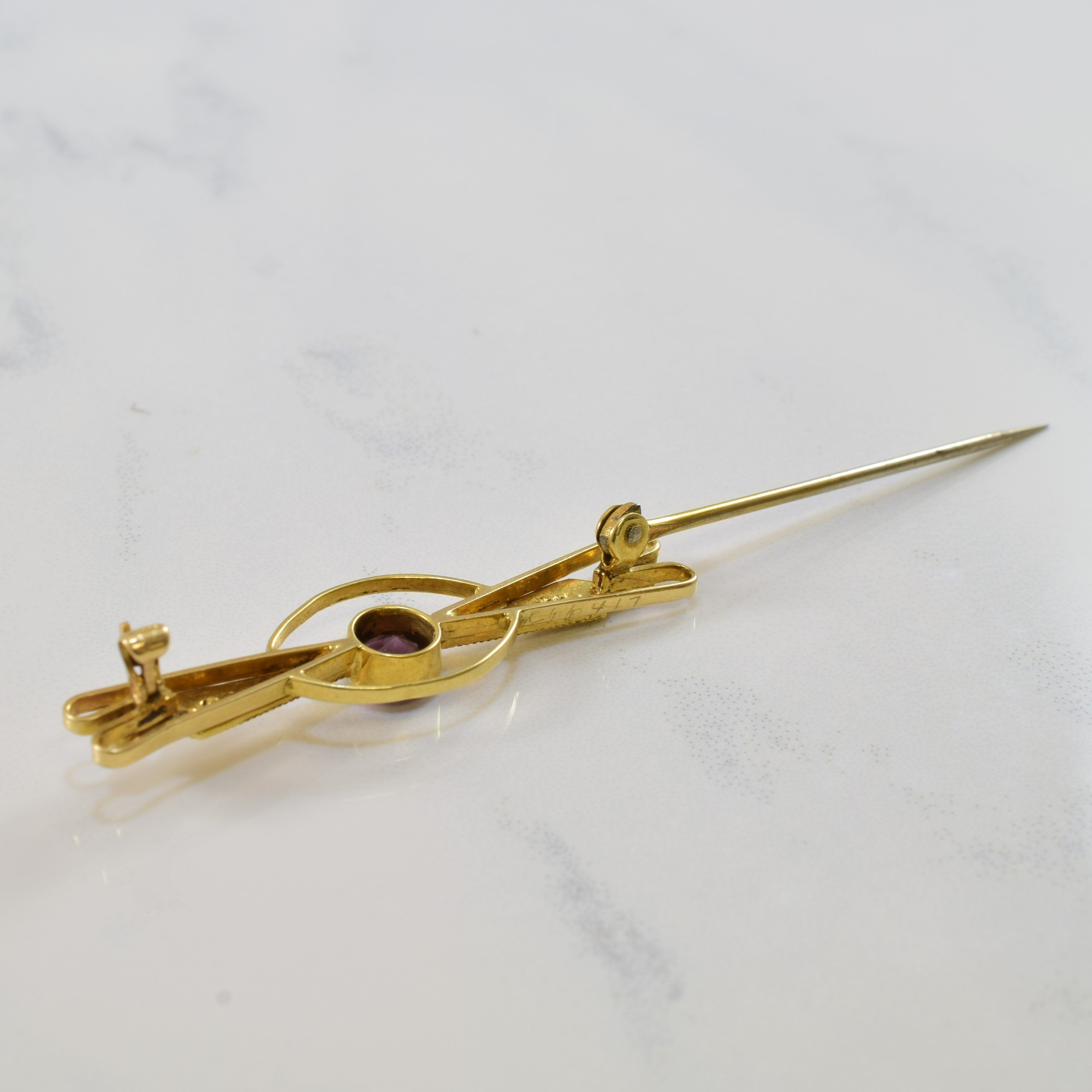 Broche victorienne en perles de culture et perles fines | 0,60 ct | 