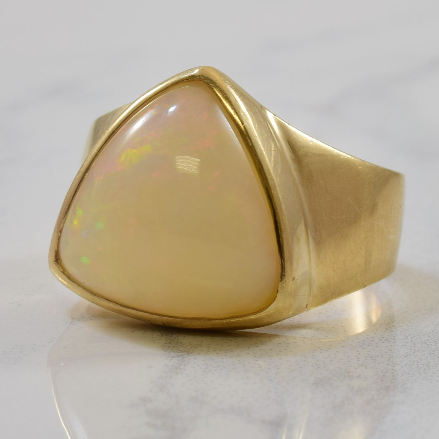 Trillion Cabochon Opal Ring | 6.00ct | SZ 8.5 |