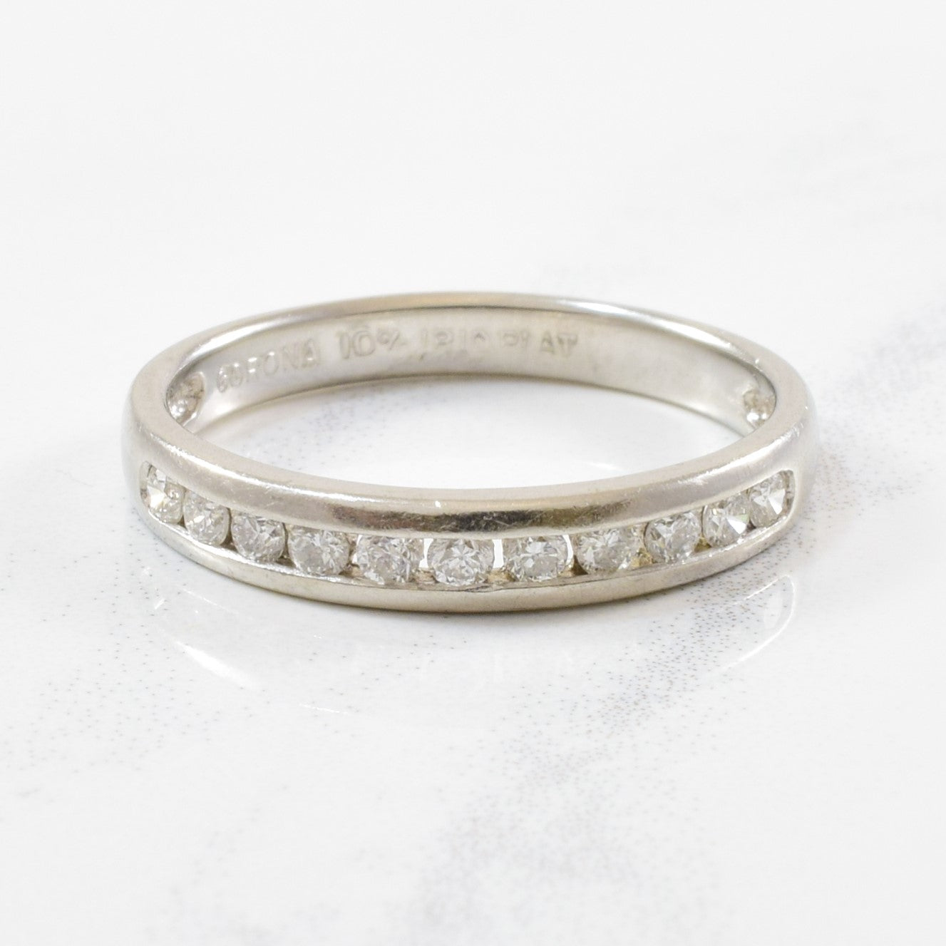 Platinum Channel Set Diamond Band | 0.25ctw | SZ 6.5 |