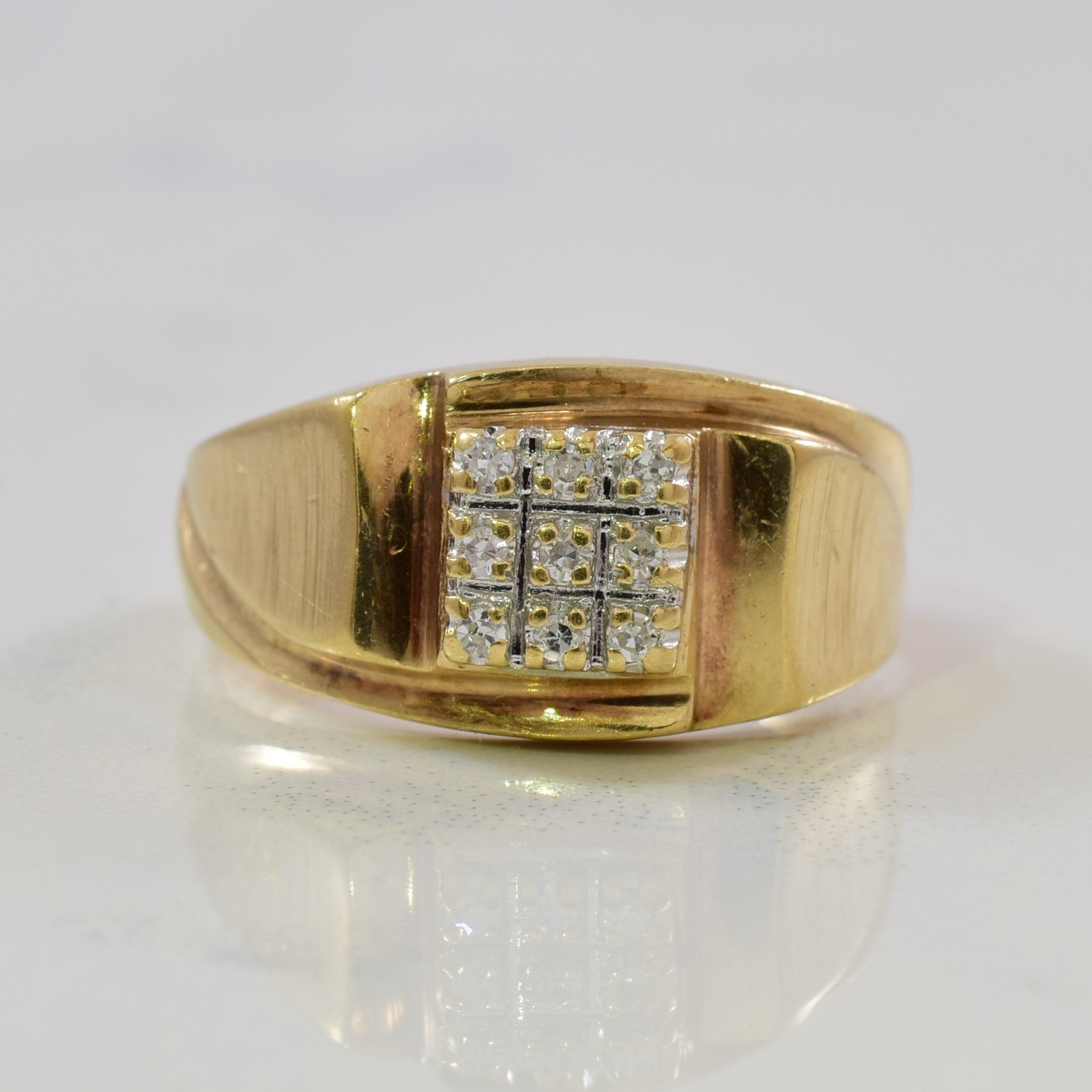 Diamond Square Grid Ring | 0.05ctw | SZ 7.5 |